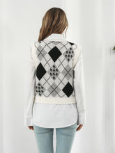 V-Neck Plaid Sweater Vest OutfitFlow
